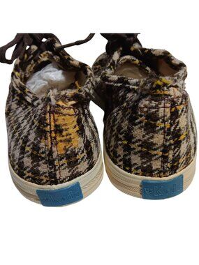 sz 5 True Vintage Keds Sneakers Shoes 1970's Houndstootch Checker Plaid USA